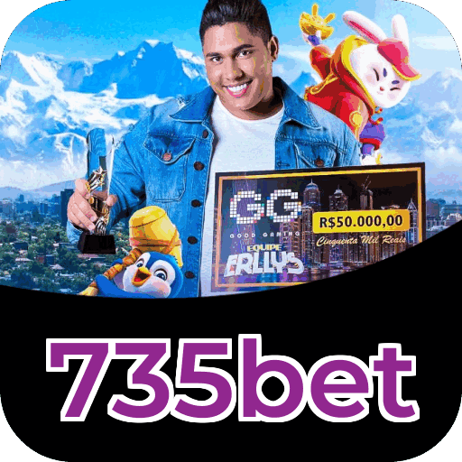 Interface do aplicativo 735bet mostrando jogos disponíveis no iOS e Android